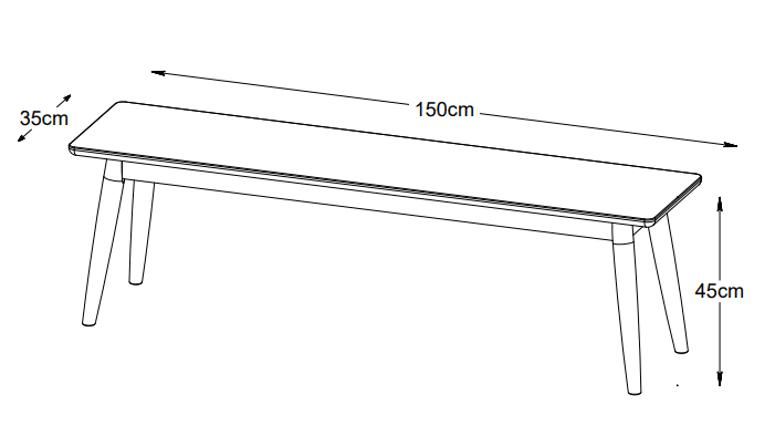 Sofia Penkki Smoked Oak 150cm