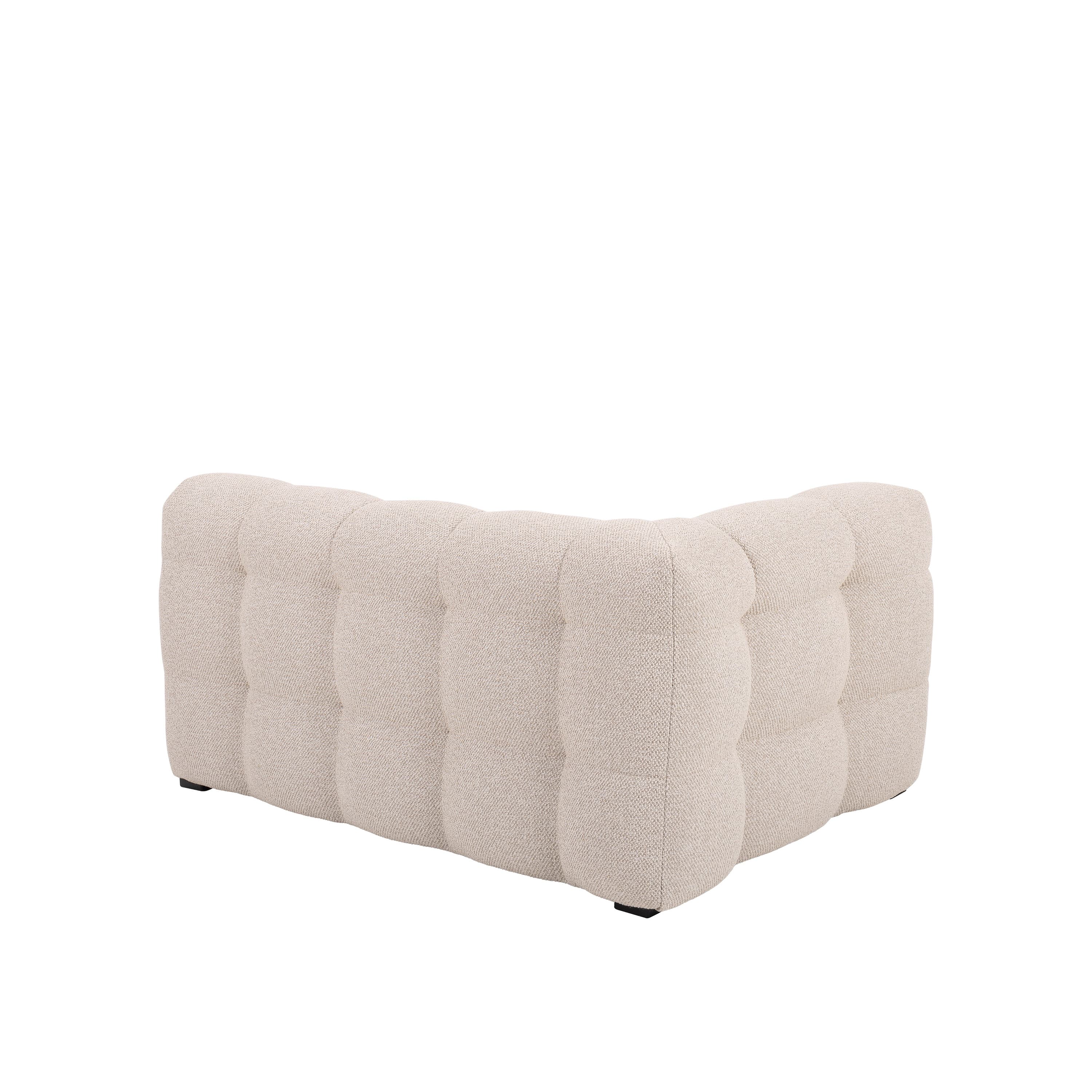 Billie 1.5-istuttava Sivumoduuli Vasen Käsinoja Beige Bouclé 141cm