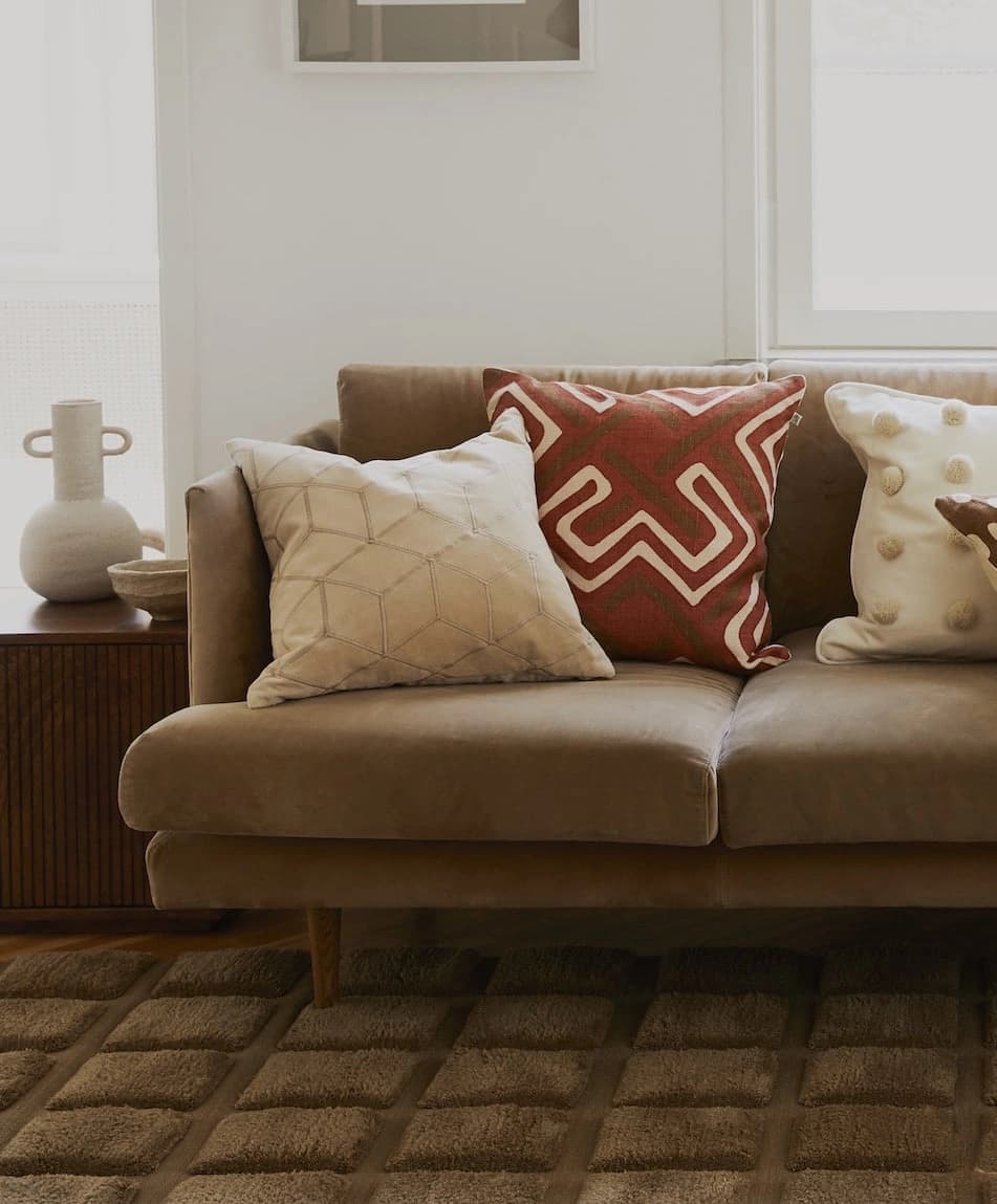 Vir Tyynynpäällinen Sametti Cognac 50 x 50