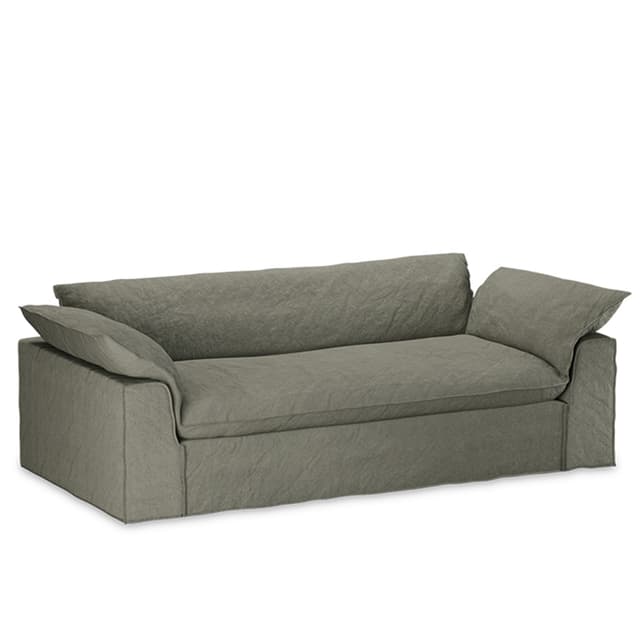 Nomad Sohva Linen/Army Green 244cm