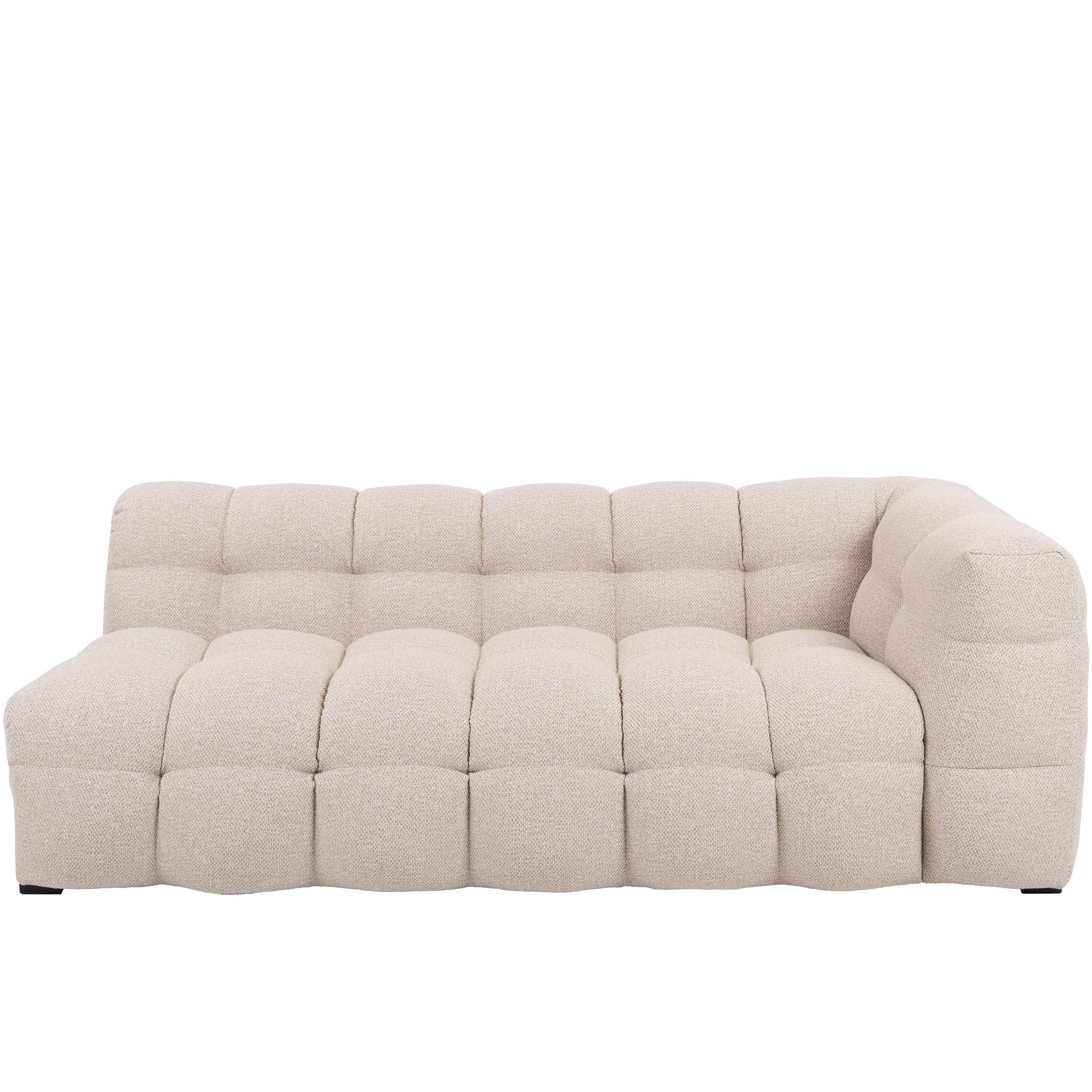 Billie 3-istuttava Sivumoduuli Oikea Käsinoja Beige Bouclé 202cm