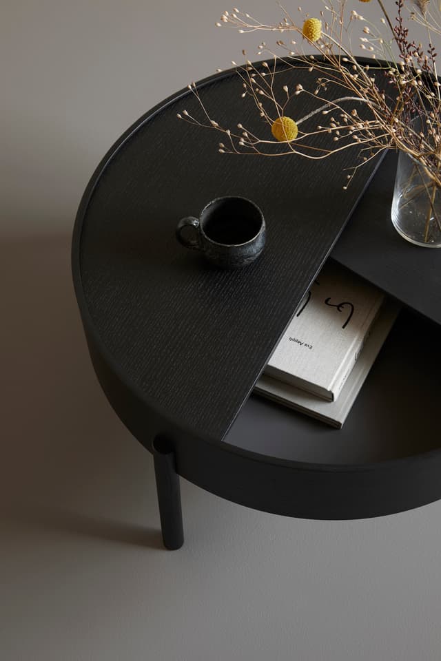 Arc sohvapöytä black ash Ø89