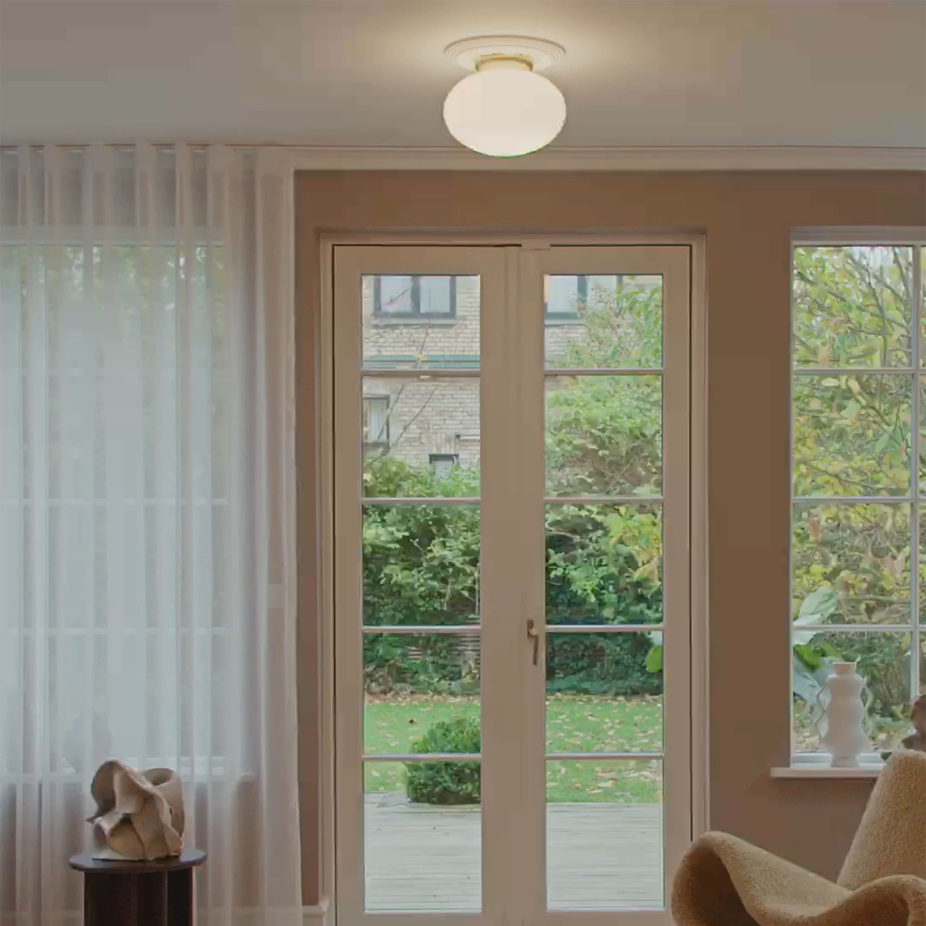 Rizzatto 301 kattovalaisin Satin Brass/Opal