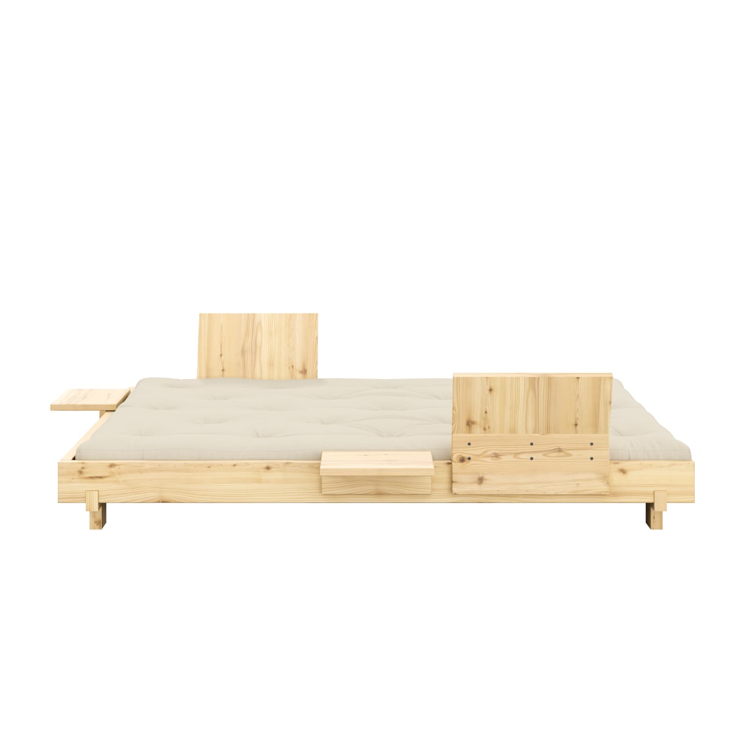 Social Vuodesohva Luonnonväri/Beige 140cm sis. 2 Selkänojaa/Sivupöytä
