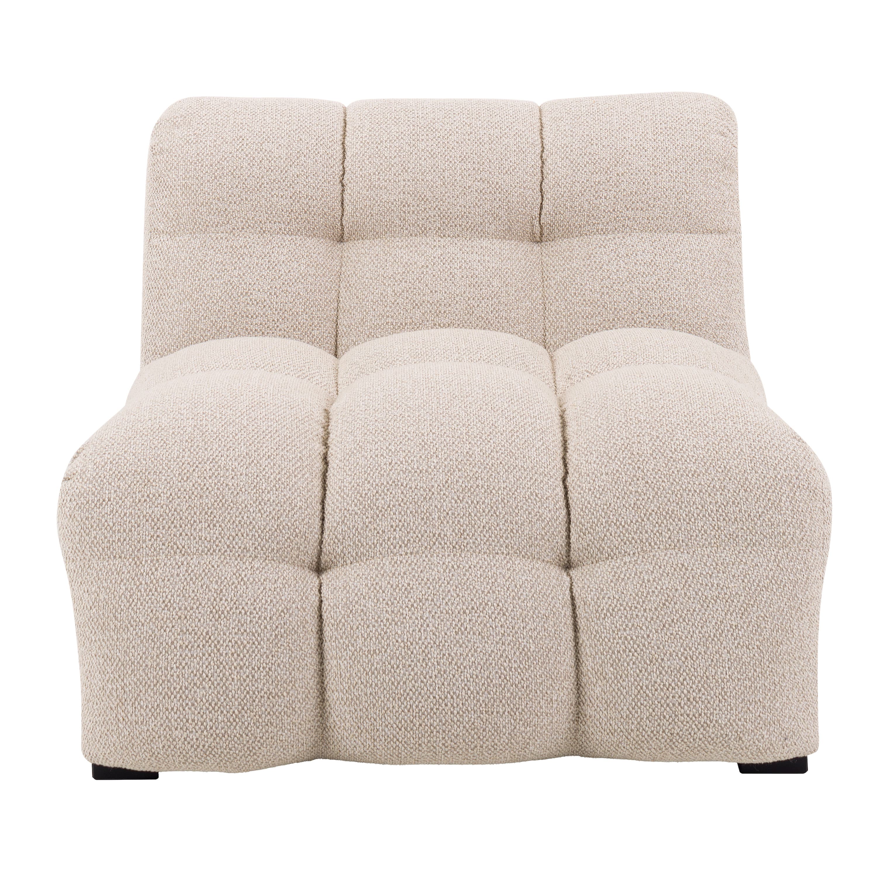 Billie 1-istuttava Sivumoduuli Beige Bouclé 84cm