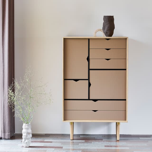 S5 Kaappi Saippuakäsitelty Tammi/Kashmir 83x132