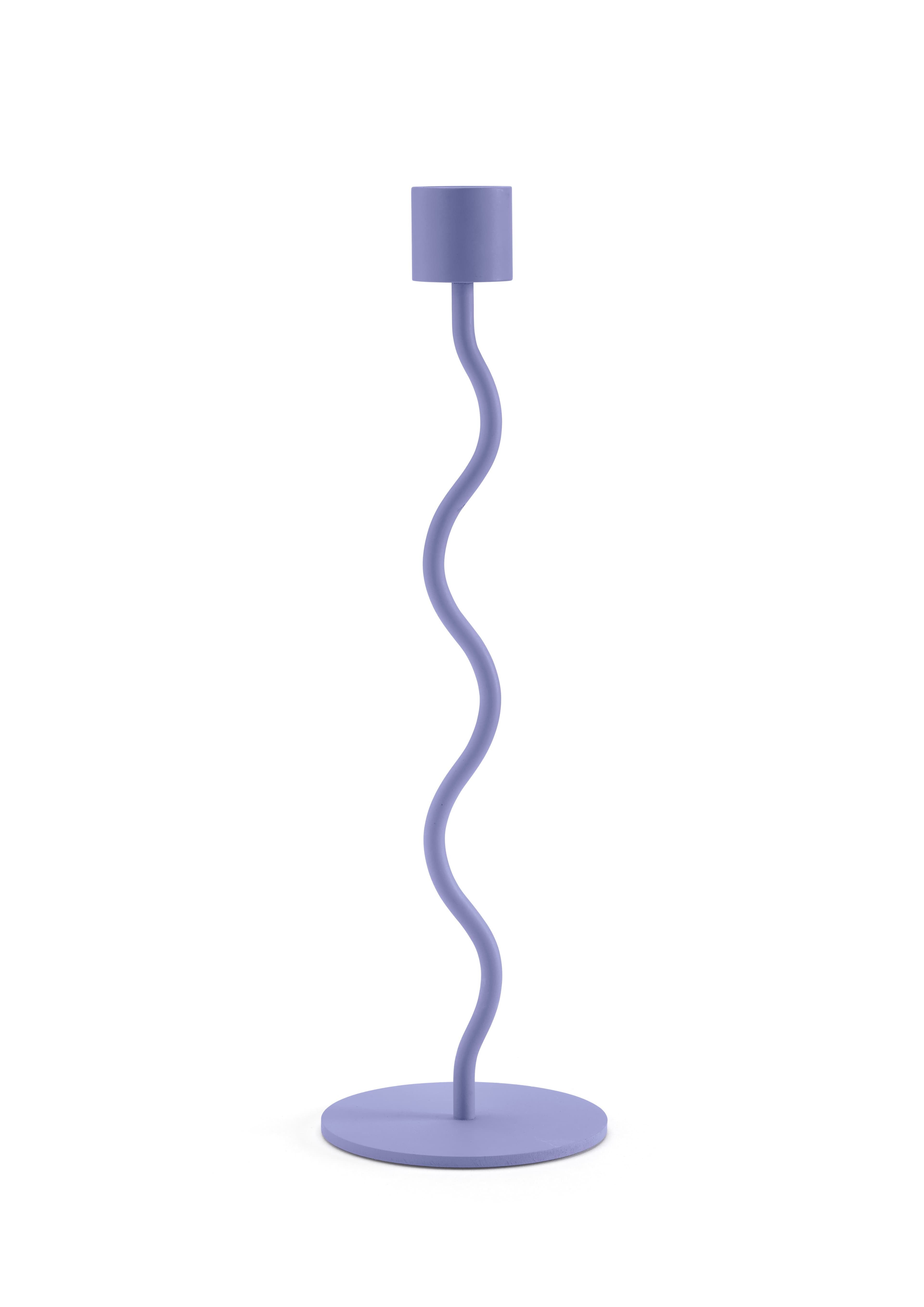 Curved Kynttilänjalka Dark Lilac 26cm