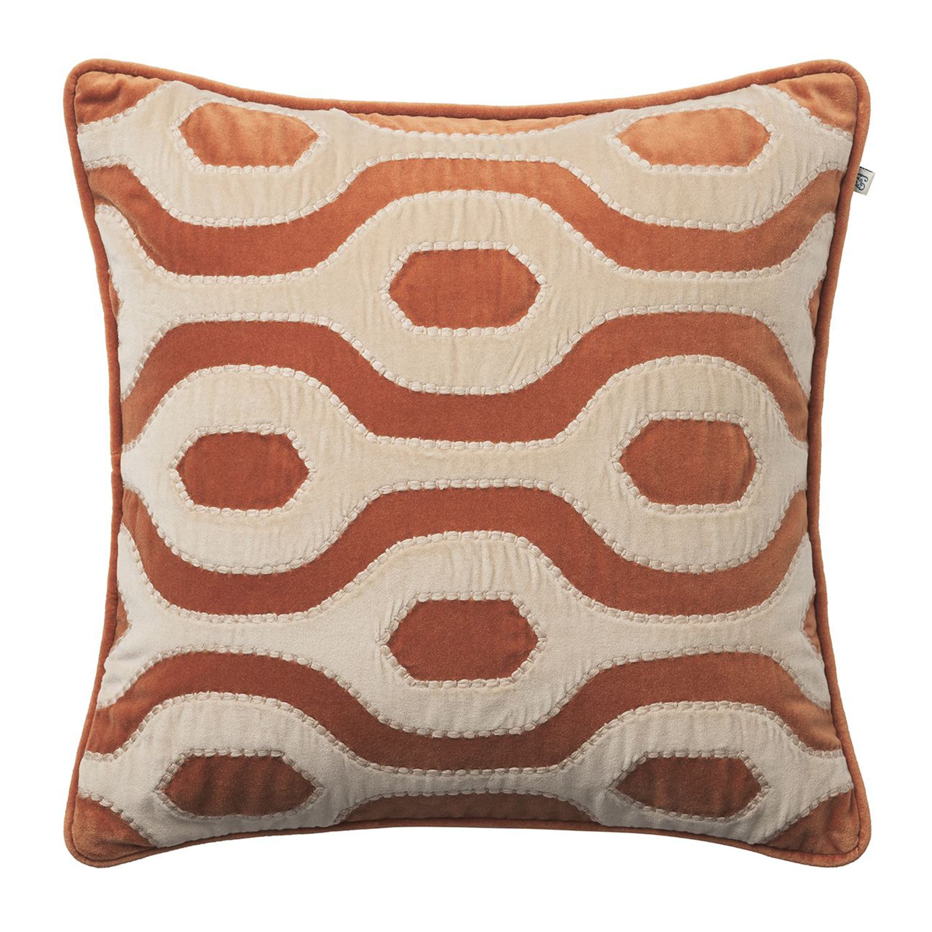 Varanasi Tyynynpäällinen Sametti Terracotta/Tan 50 x 50
