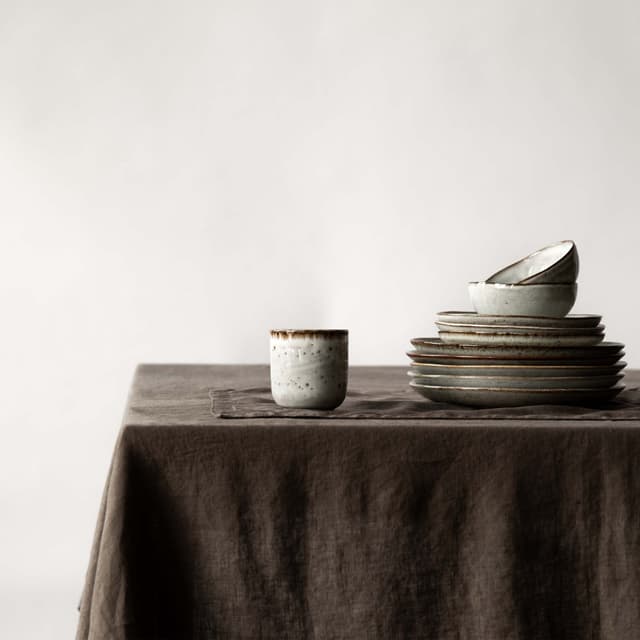 Pöytäliina Pellava Taupe 145x330