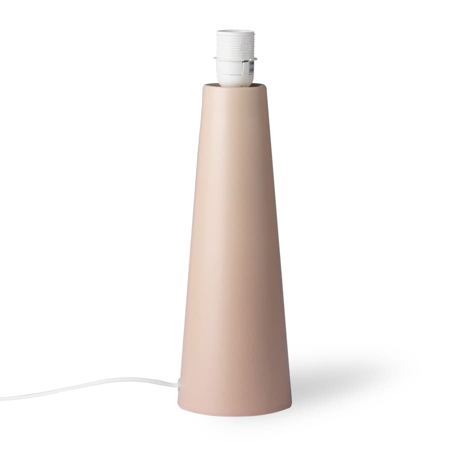 Cone lampunjalka vaalea matta nahka 40cm