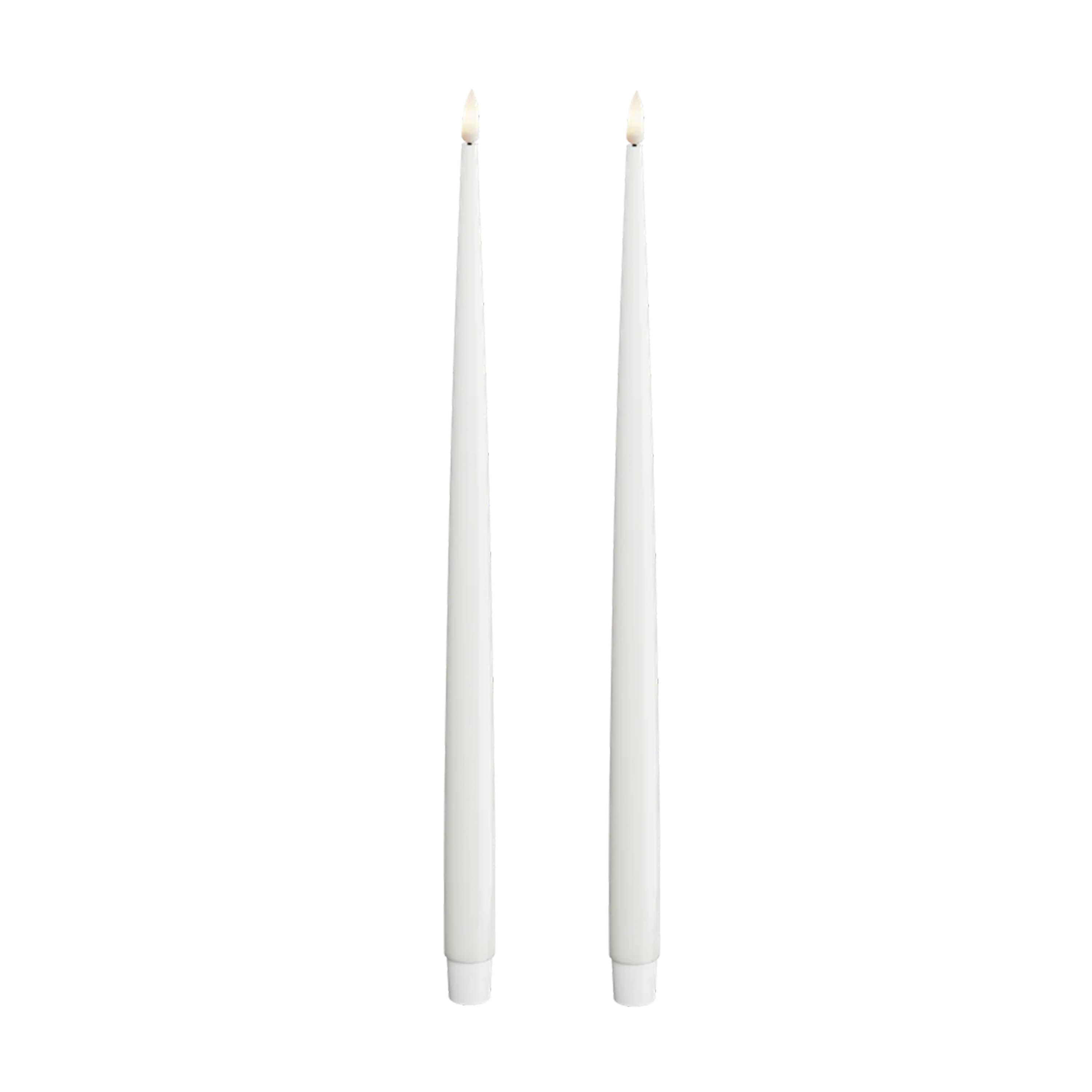LED Kruunukynttilä Shiny Valkoinen 38cm 2 kpl setti