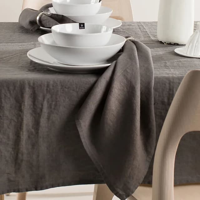 Sunshine Pellava Lautasliina Charcoal 4 kpl
