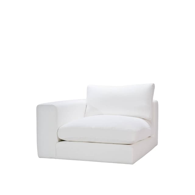 Capri 1-istuttava sohvamoduuli, vasen käsinoja, valkoinen, 107 cm