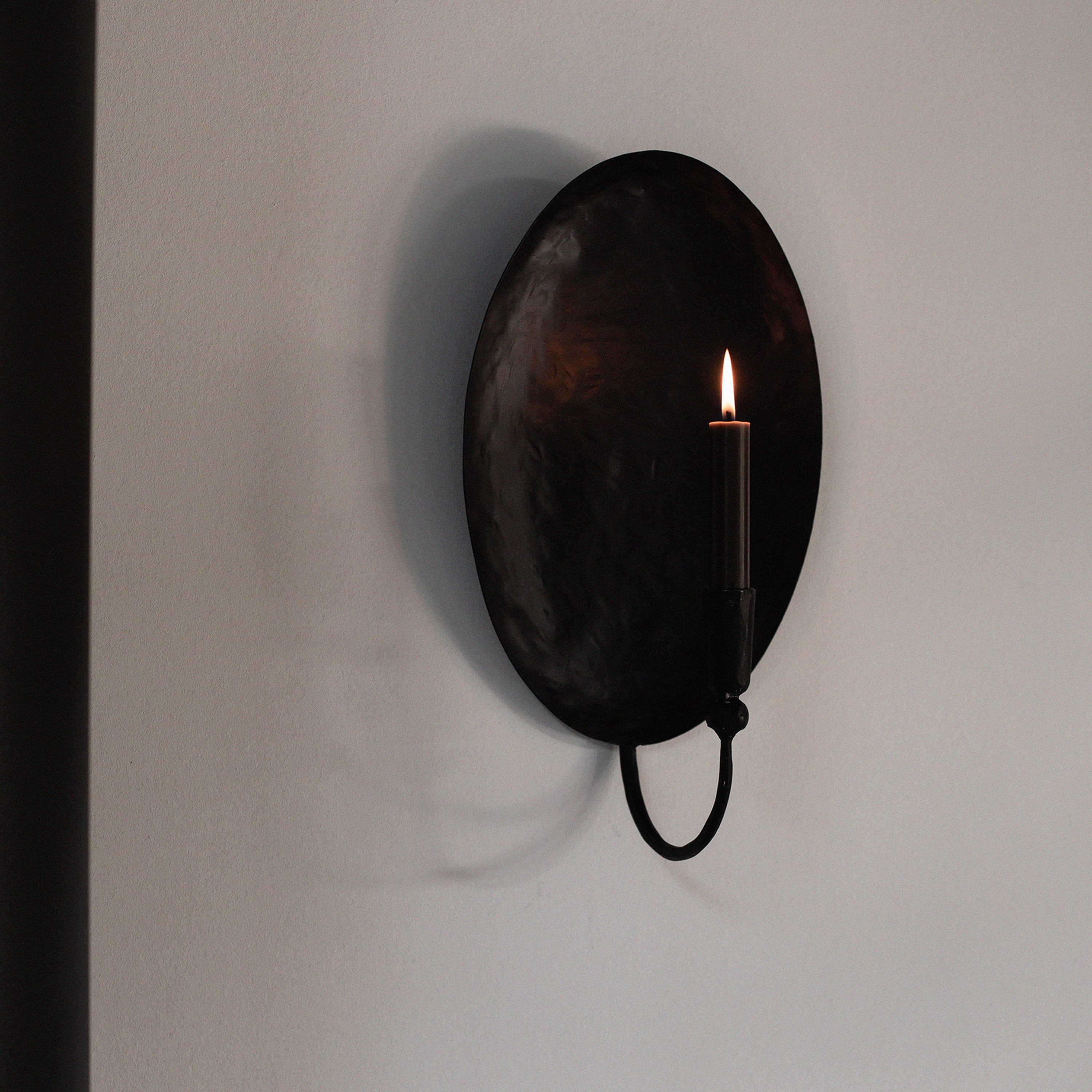 Boule Ovaali Seinäkynttilänjalka Black