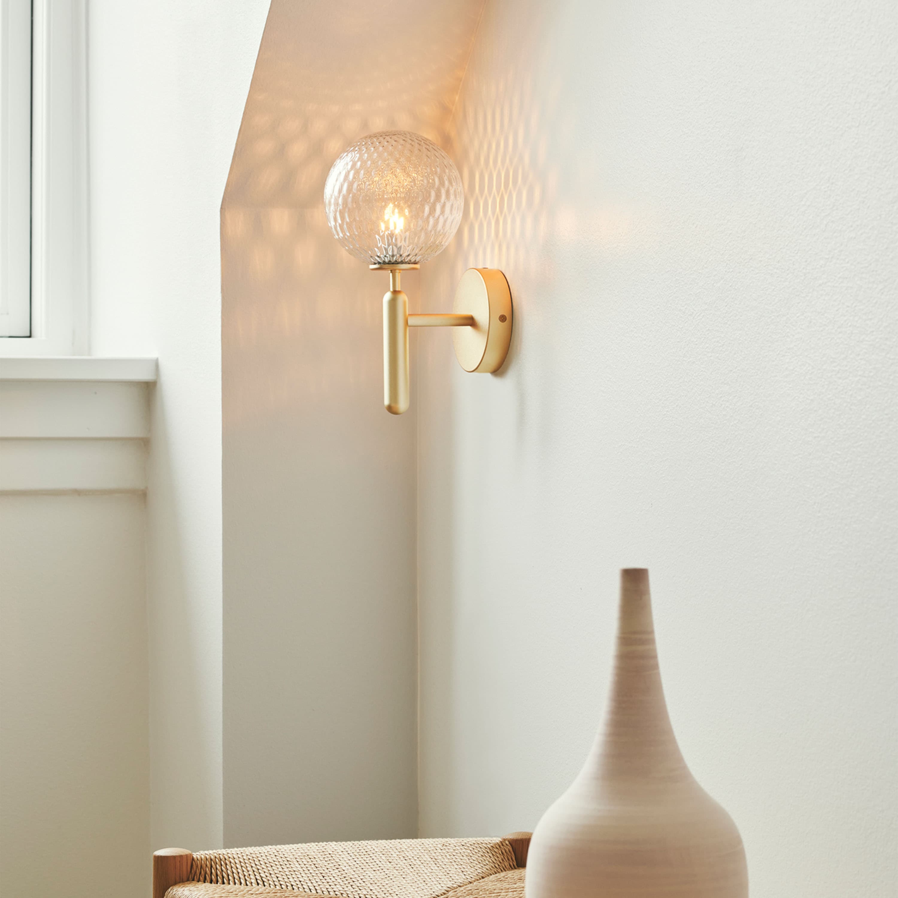 Miira seinävalaisin Brass/Optic Clear