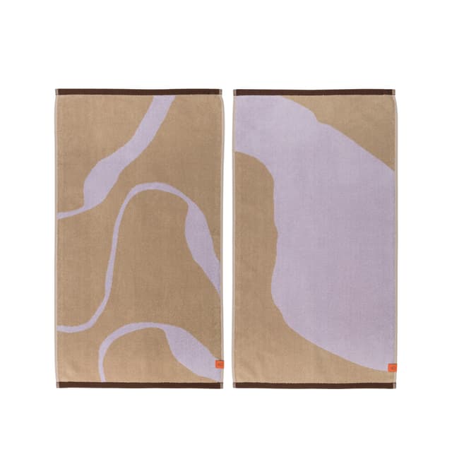 Nova Arte Pyyhe Sand/Lilac 40x55 2 kpl