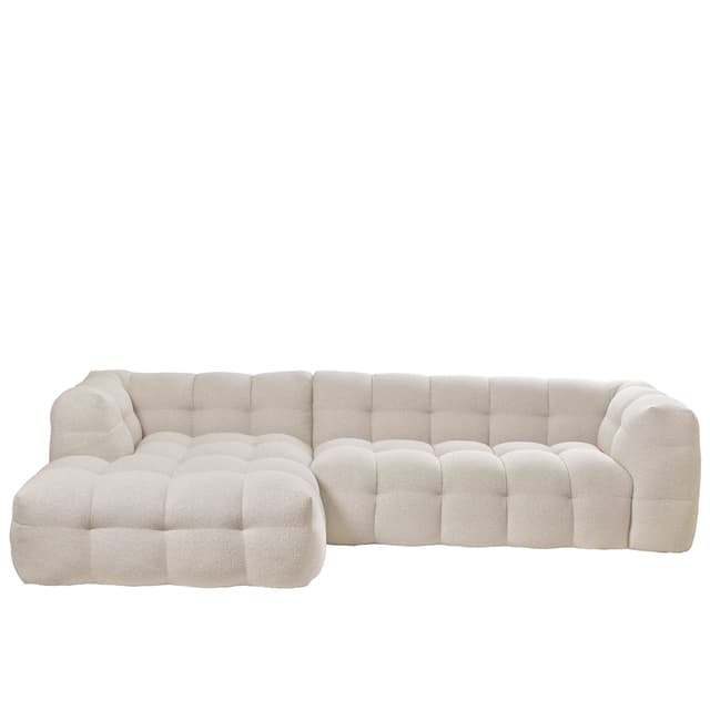 Billie Divaanisohva Vasen Beige Bouclé