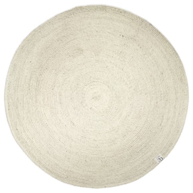 Merino Pyöreä Villamatto Valkoinen Ø 200cm