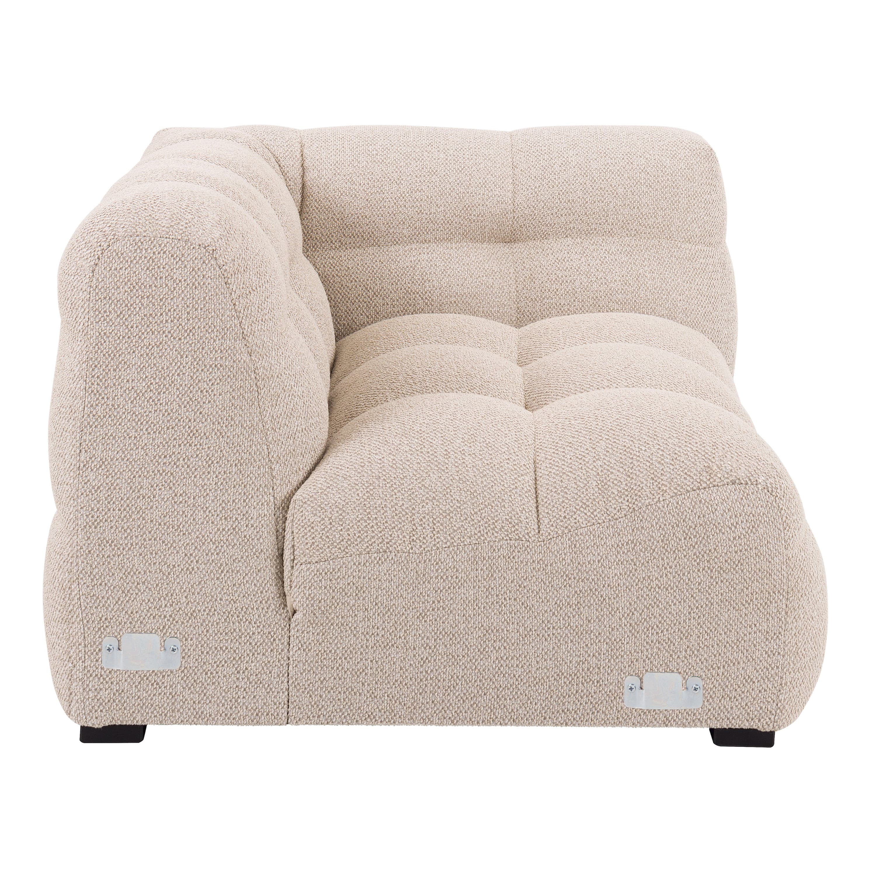 Billie 1-istuttava Sivumoduuli Oikea Käsinoja Beige Bouclé 118cm