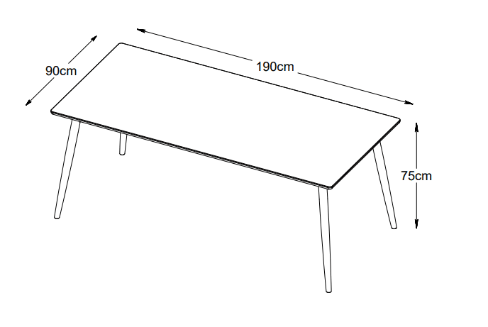 Sofia Ruokapöytä Smoked Oak 190cm