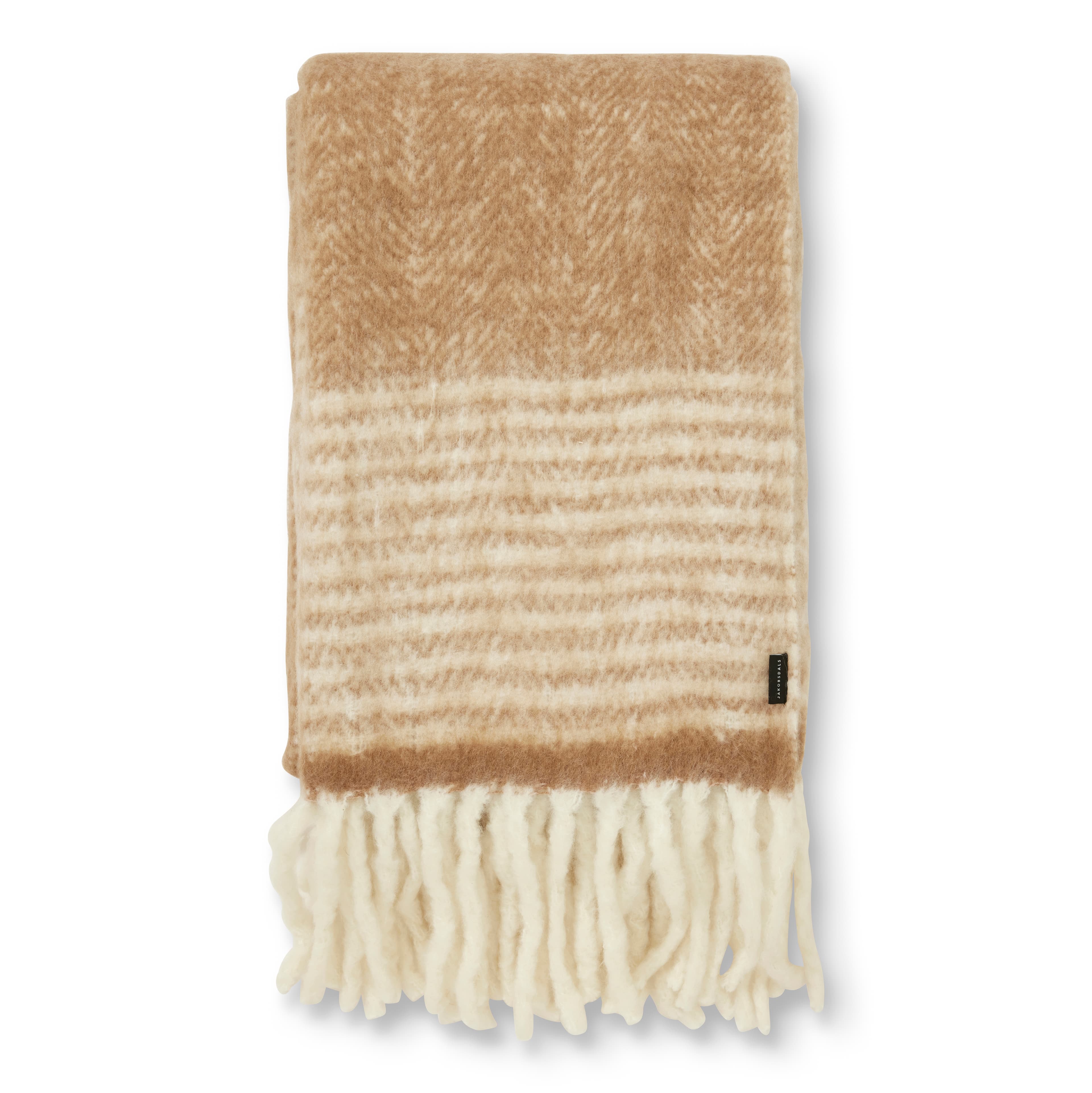 Almond Mohair Torkkupeitto Beige 130x170