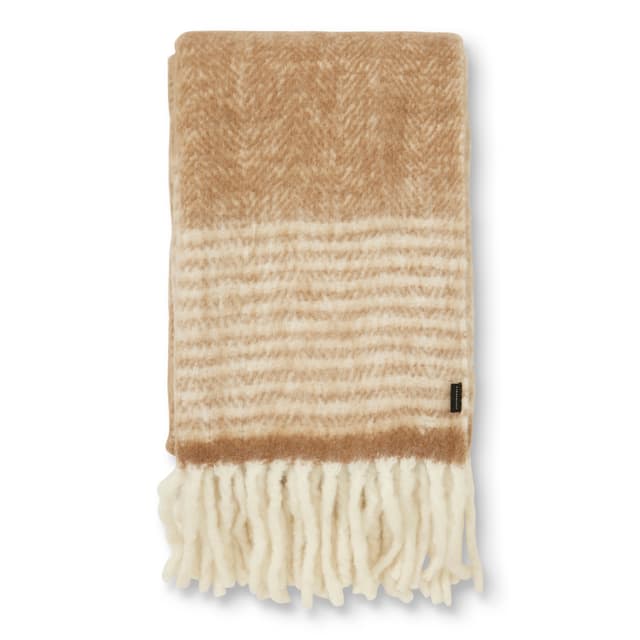 Almond Mohair Torkkupeitto Beige 130x170