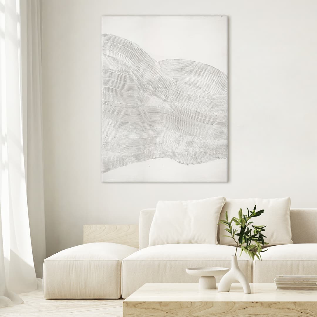 White Sculpture 2 Taulu No Frame 90x120cm