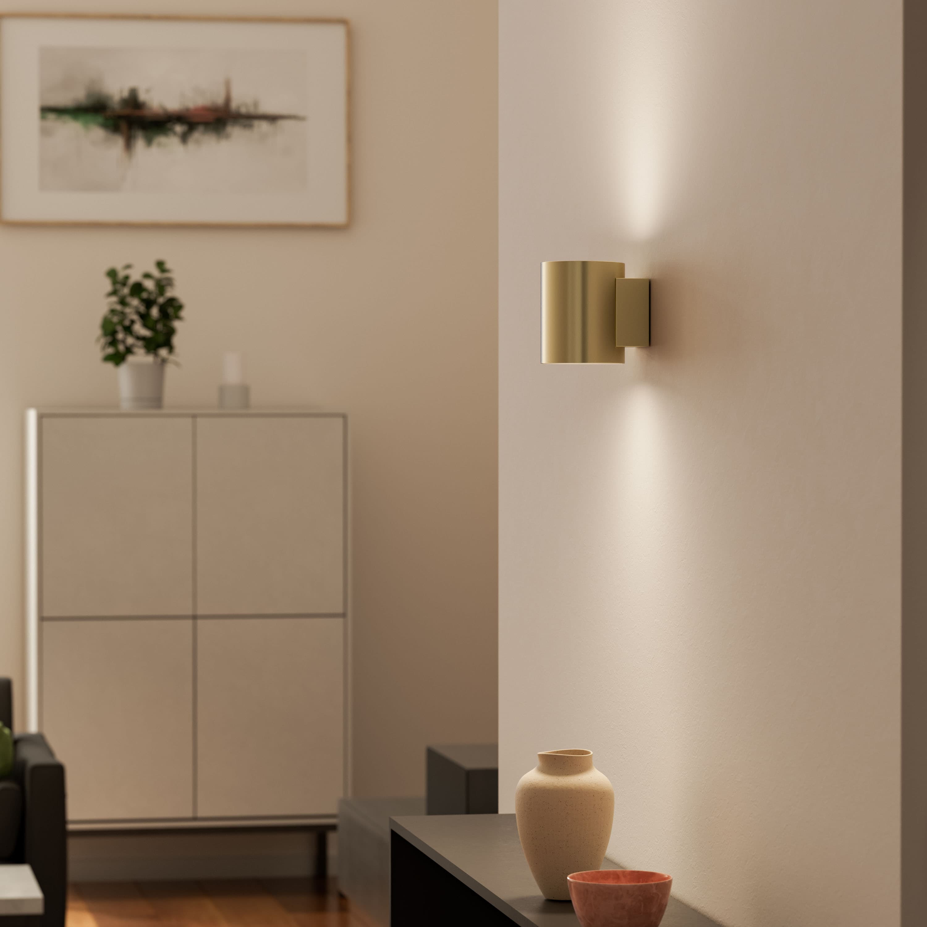 Evoke Seinävalaisin Satin brass Small