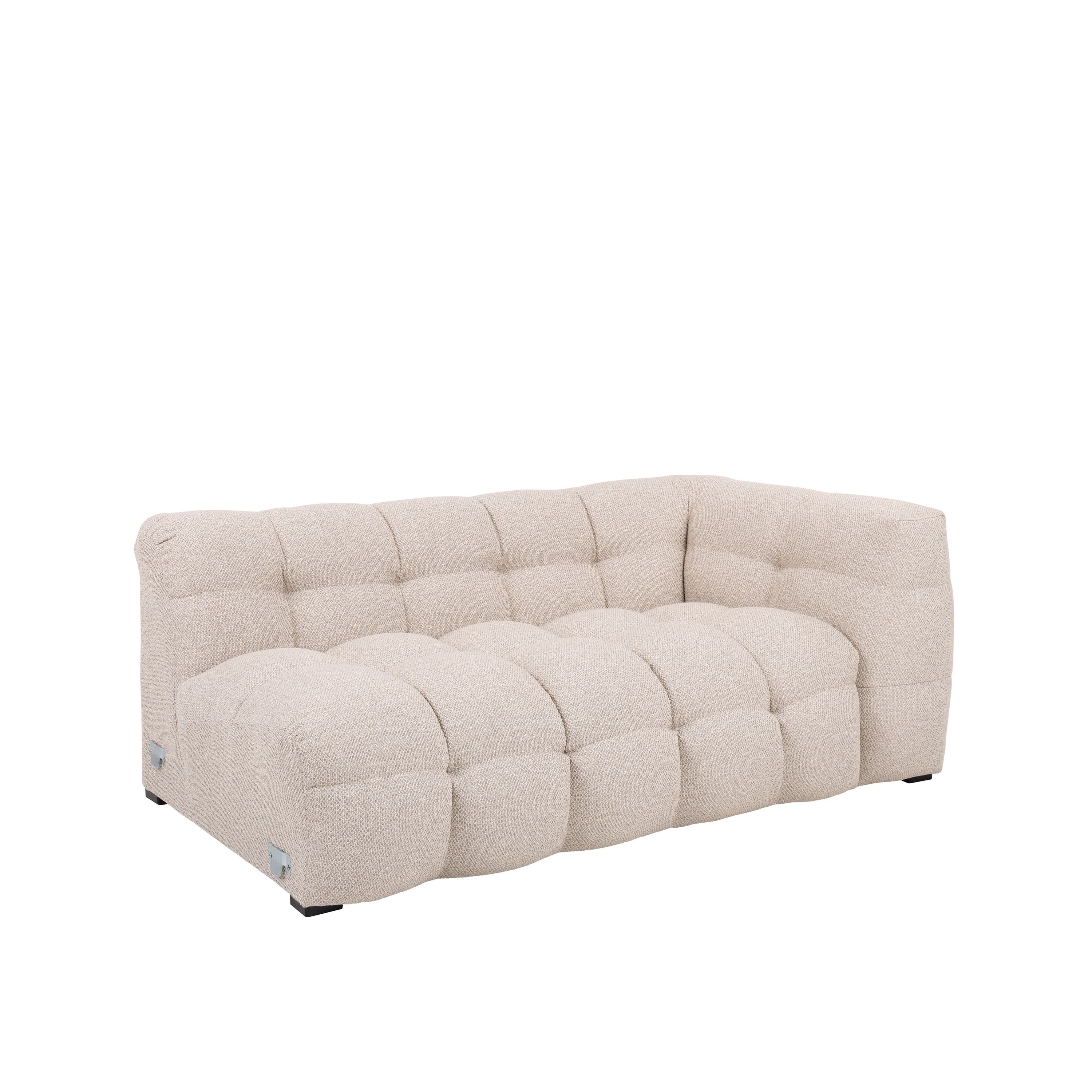 Billie 2-istuttava Sivumoduuli Oikea Käsinoja Beige Bouclé 174cm
