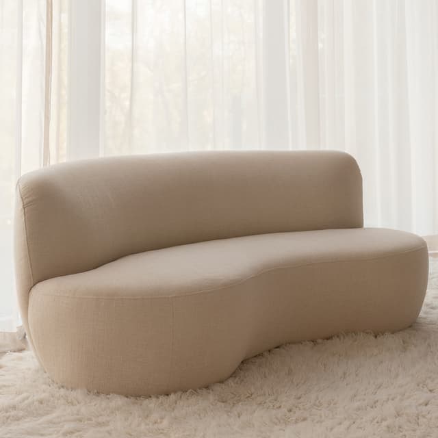 Moon 3-istuttava Sohva Bouclé Beige 190cm