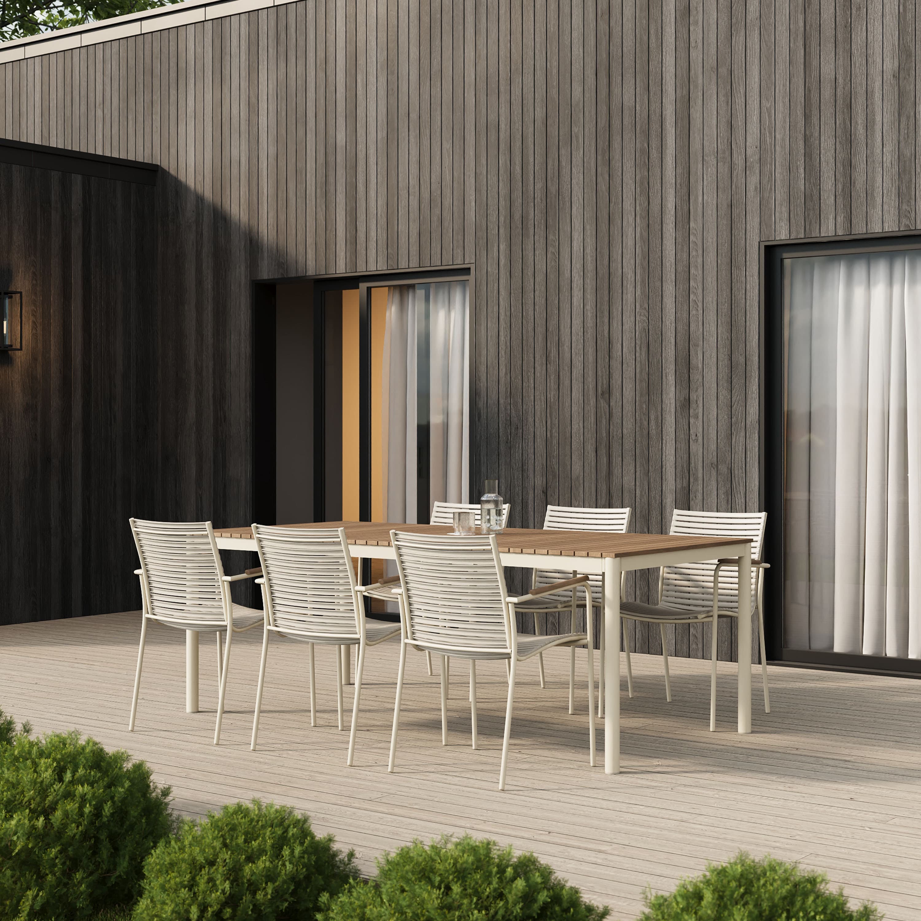 Mood Classic Ruokapöytä Sandy Grey/Teak 208x100