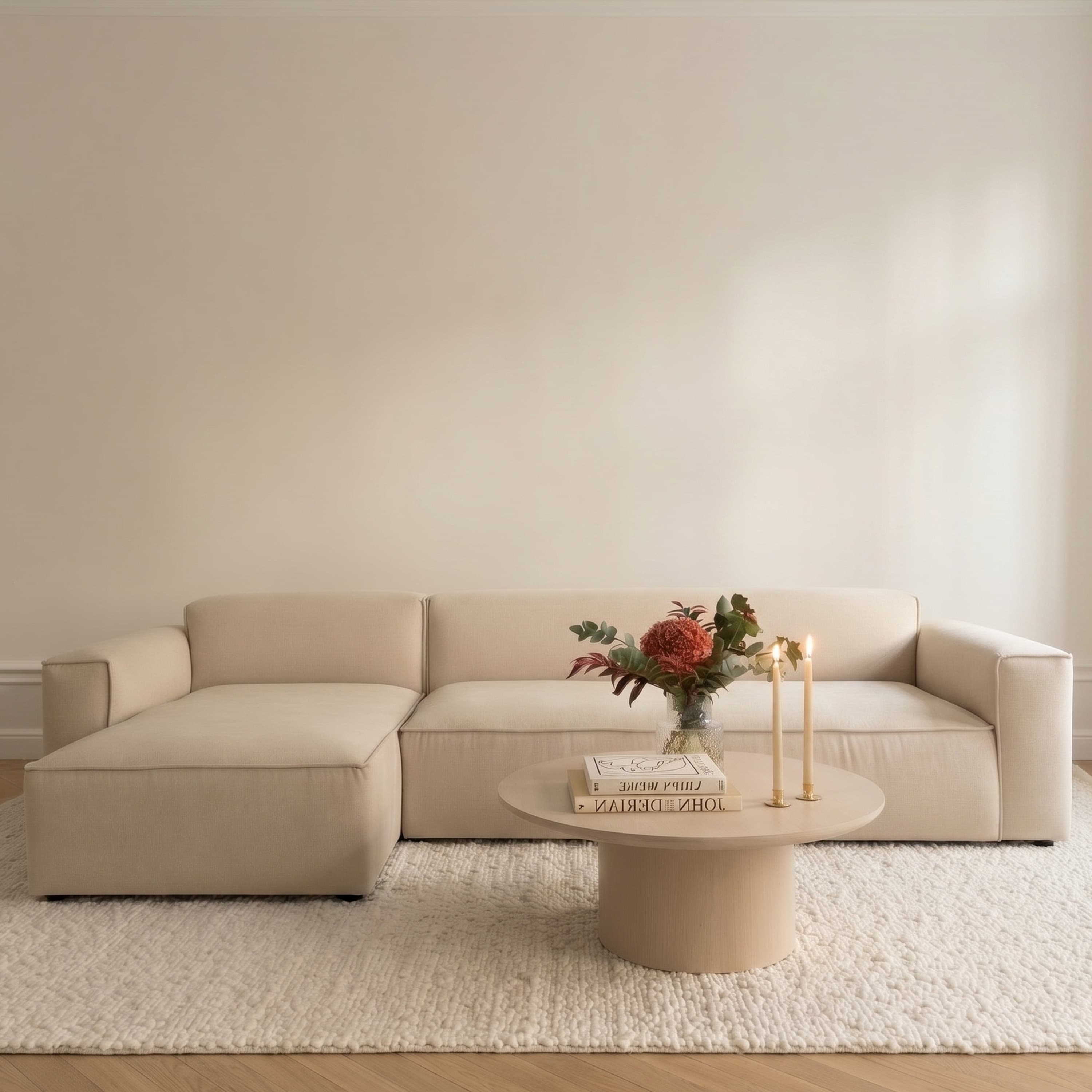 Bobbie 4-istuttava divaanisohva vasemmalla Beige 322 cm