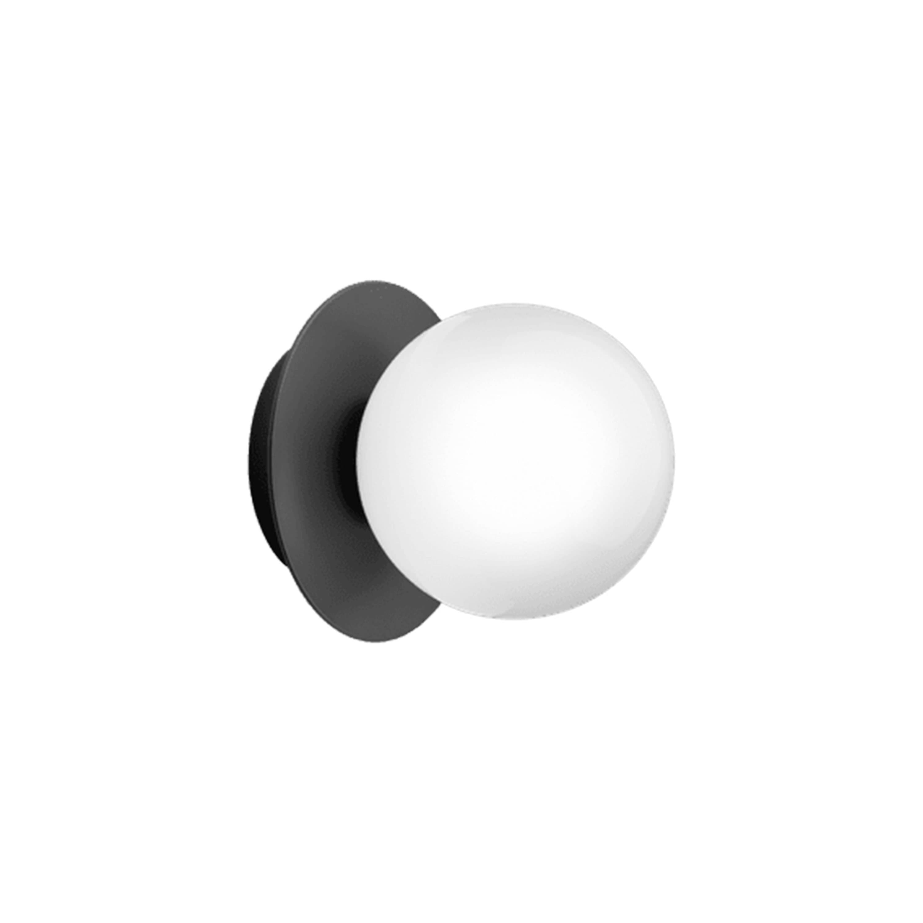 Liila 1 seinä-/kattovalaisin Black/Opal Small