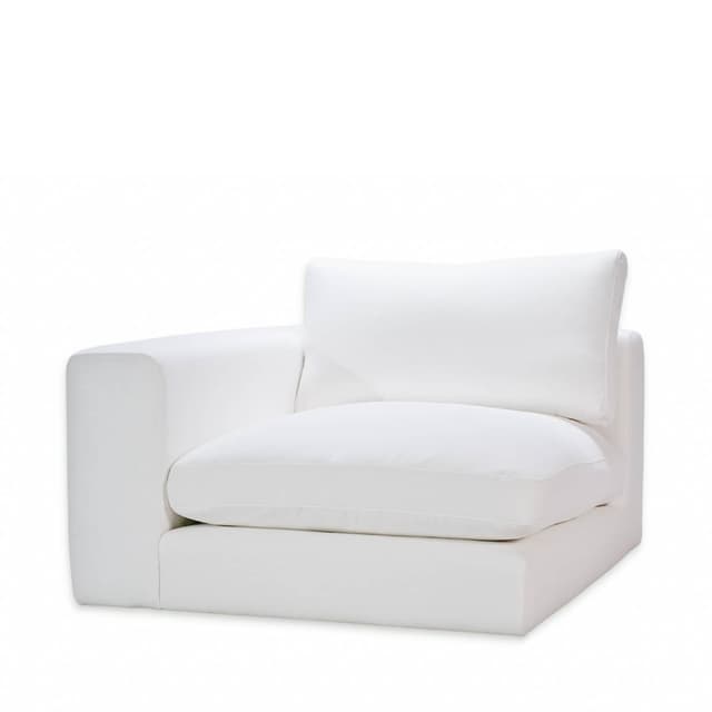 Capri 1-istuttava sohvamoduuli, vasen käsinoja, valkoinen, 107 cm