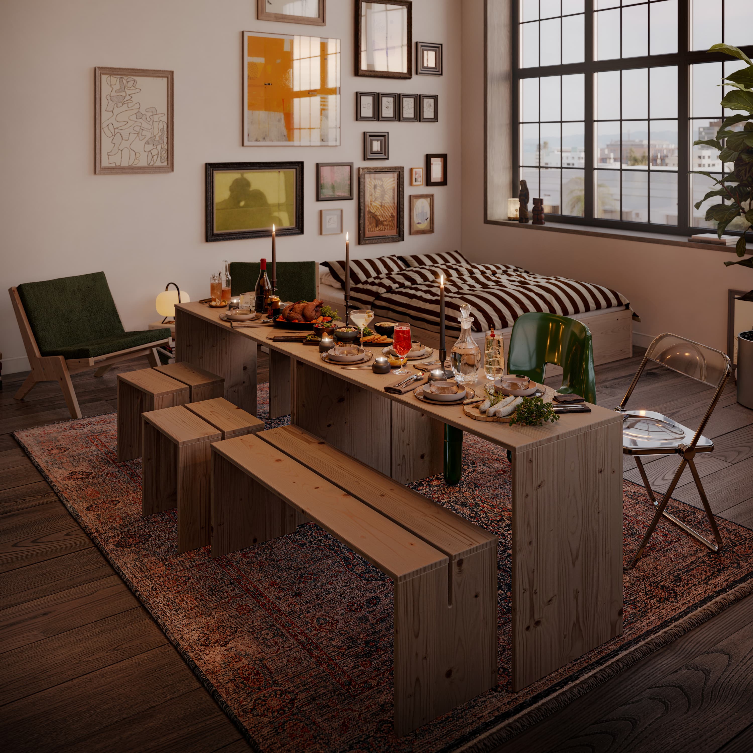 Join-in Ruokapöytä Luonnollinen 124x79