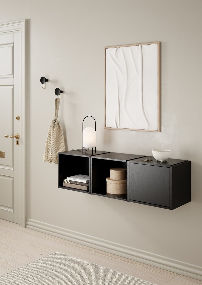 Bricks Cube left kaappi black 36x36