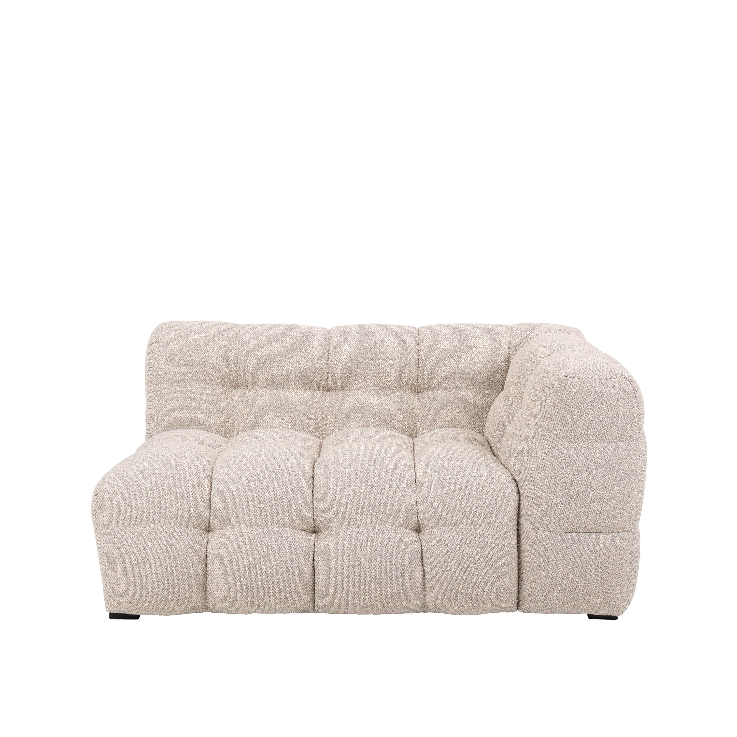 Billie 1.5-istuttava Sivumoduuli Oikea Käsinoja Beige Bouclé 141cm