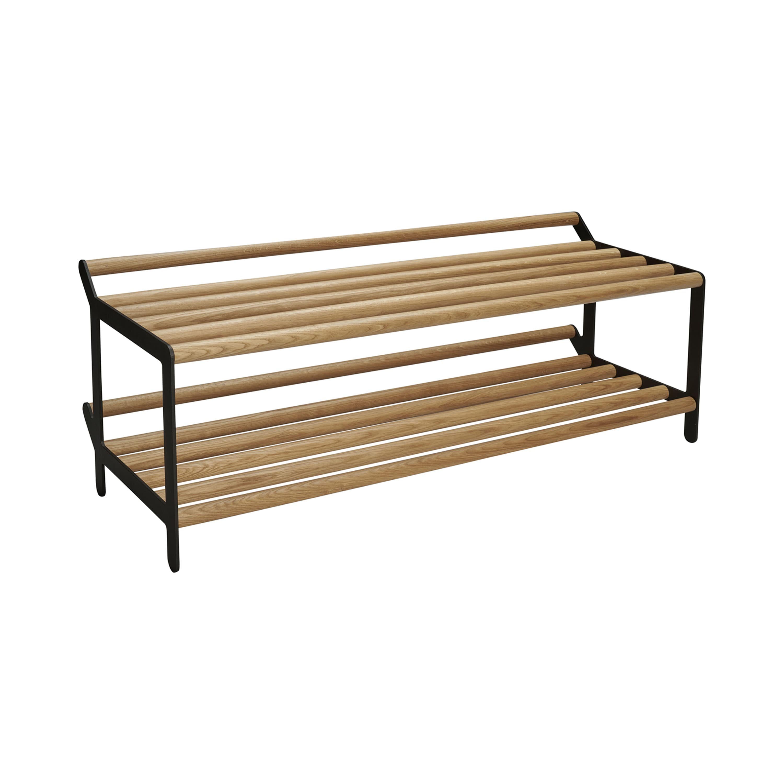 Tamburin Kenkähylly Tammi/Musta 100cm