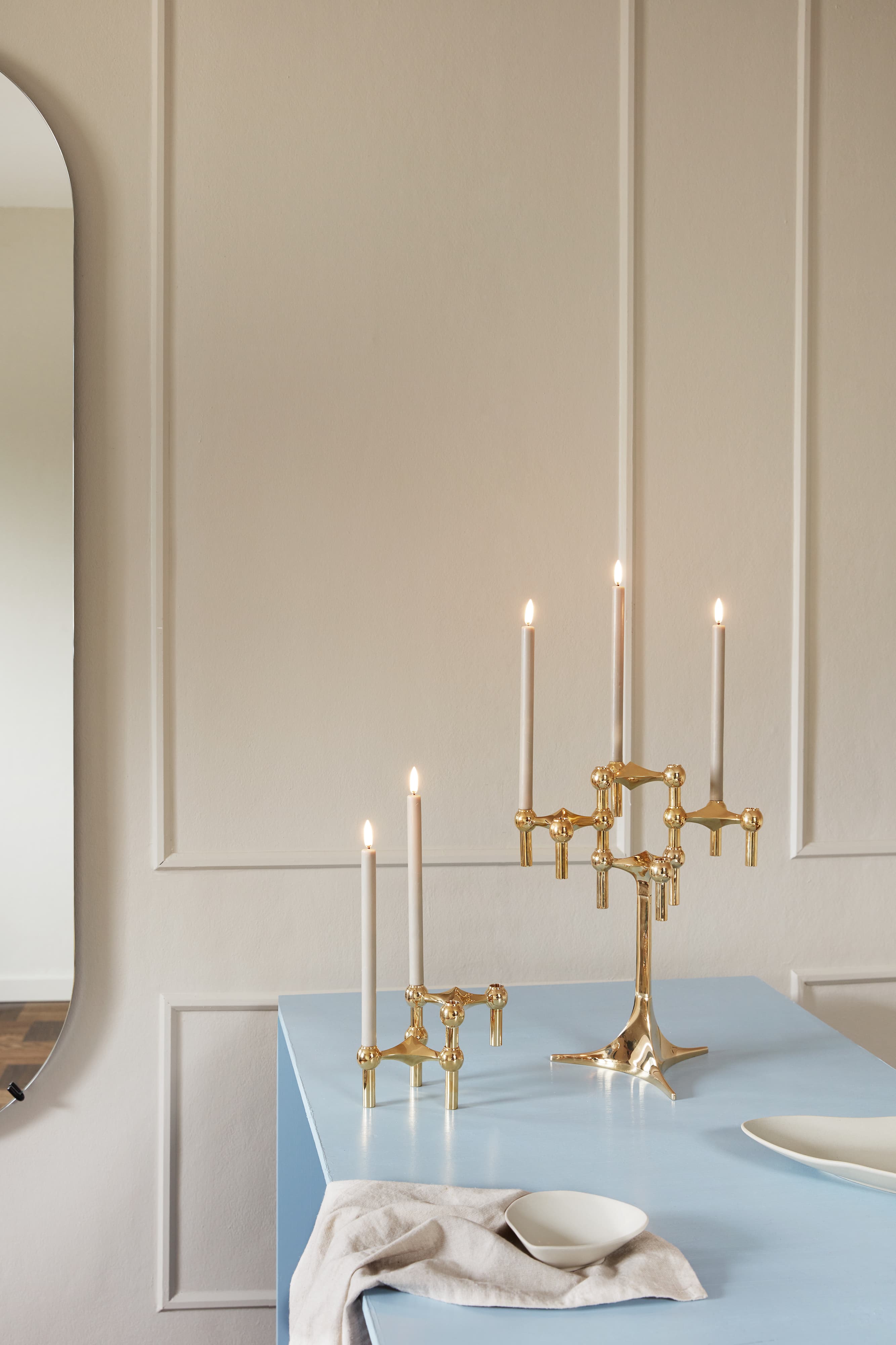 STOFF Nagel Kynttilänjalka Solid Brass 3-pakkaus