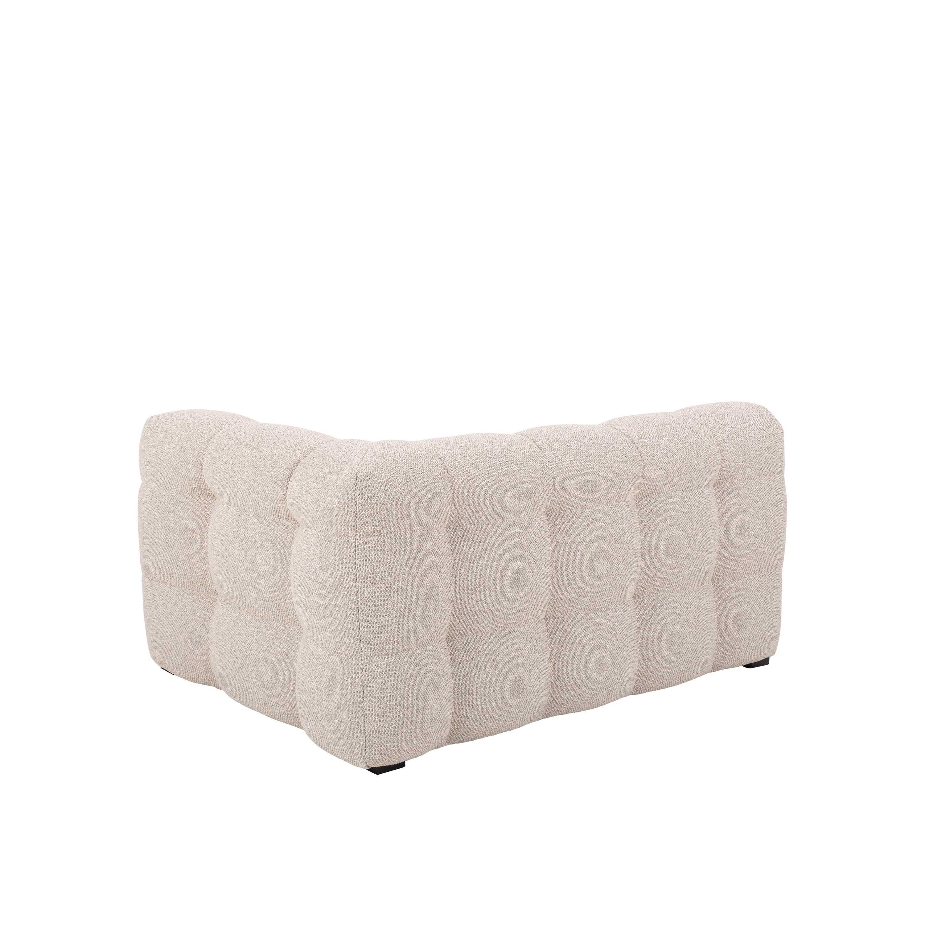 Billie 1.5-istuttava Sivumoduuli Oikea Käsinoja Beige Bouclé 141cm
