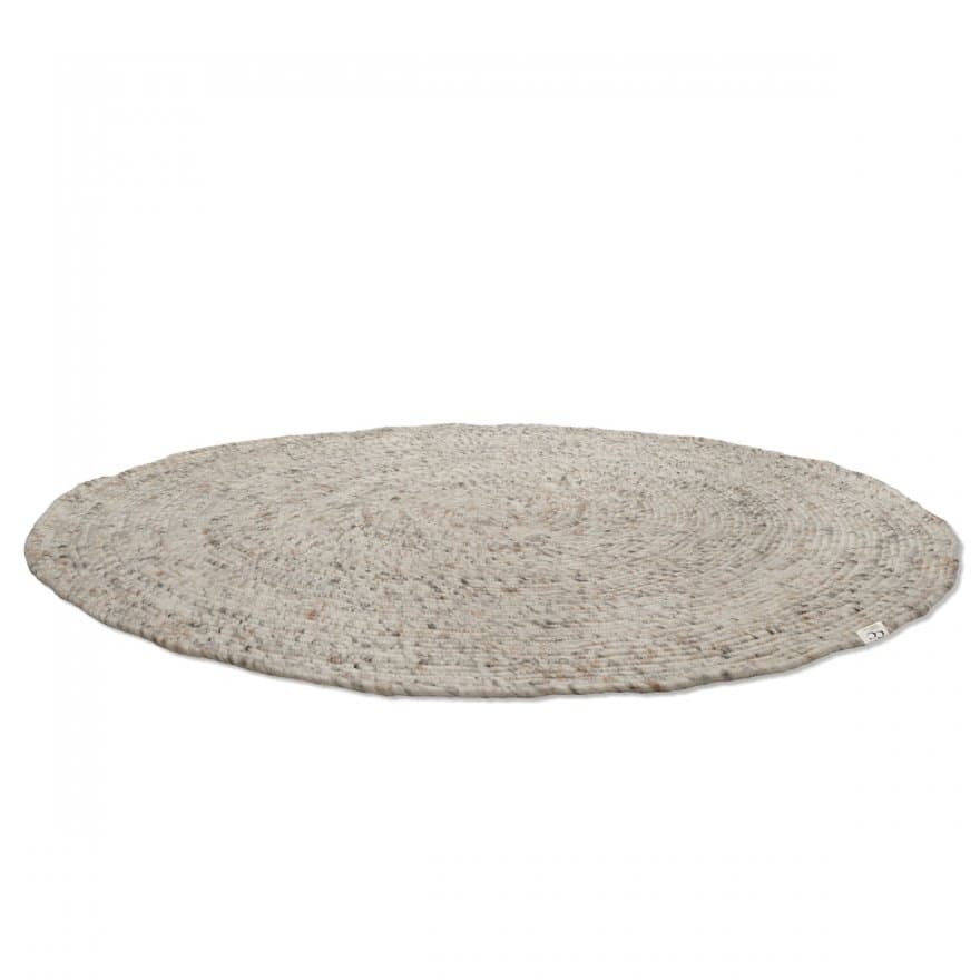 Merino Pyöreä Villamatto Natural Beige Ø 160 cm