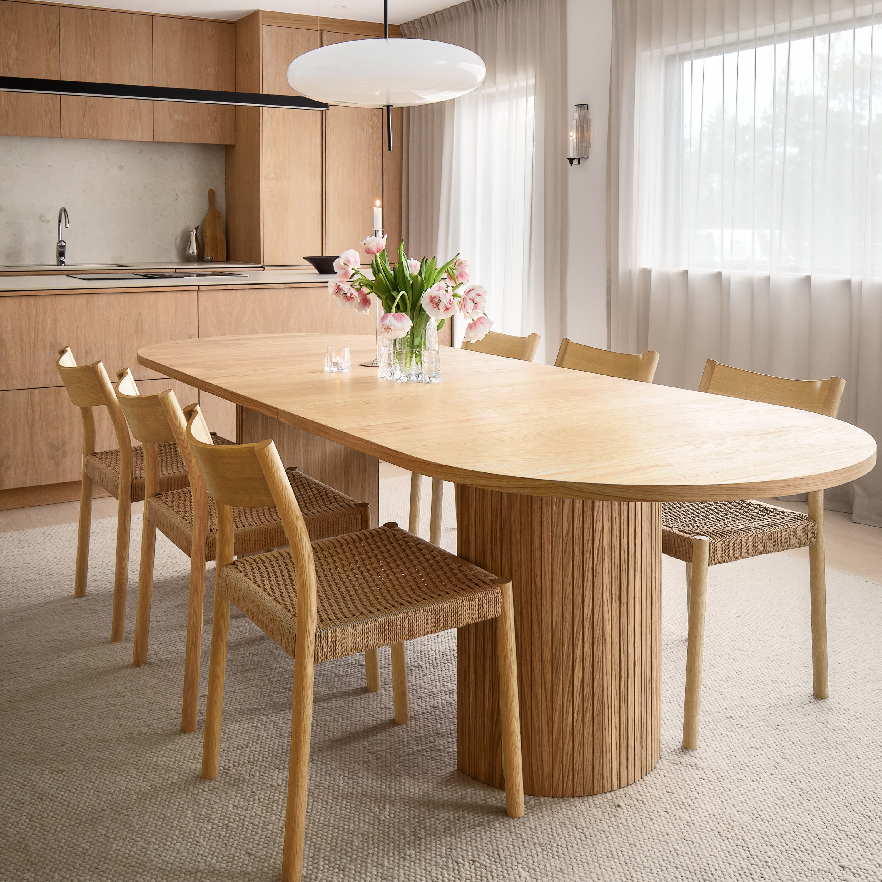 Bauer Ruokapöytä Öljytty Tammi 220+50