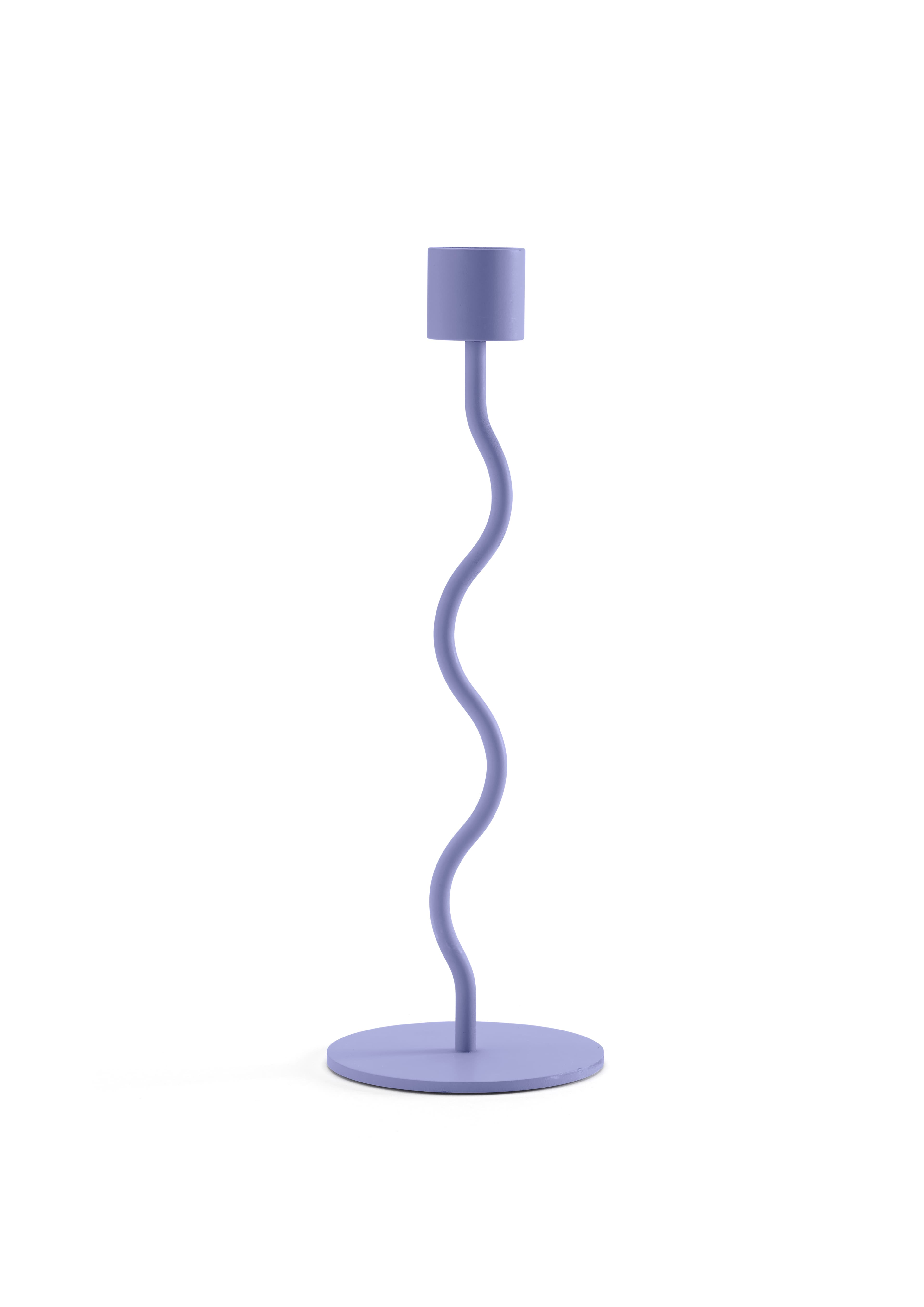 Curved Kynttilänjalka Dark Lilac 23cm