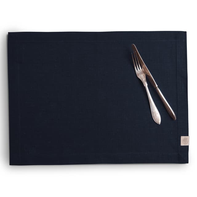 Classic tarjotin Pellava Dark Blue 37x50