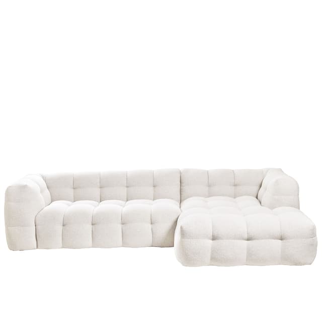 Billie Divaanisohva Oikea Ivory Bouclé