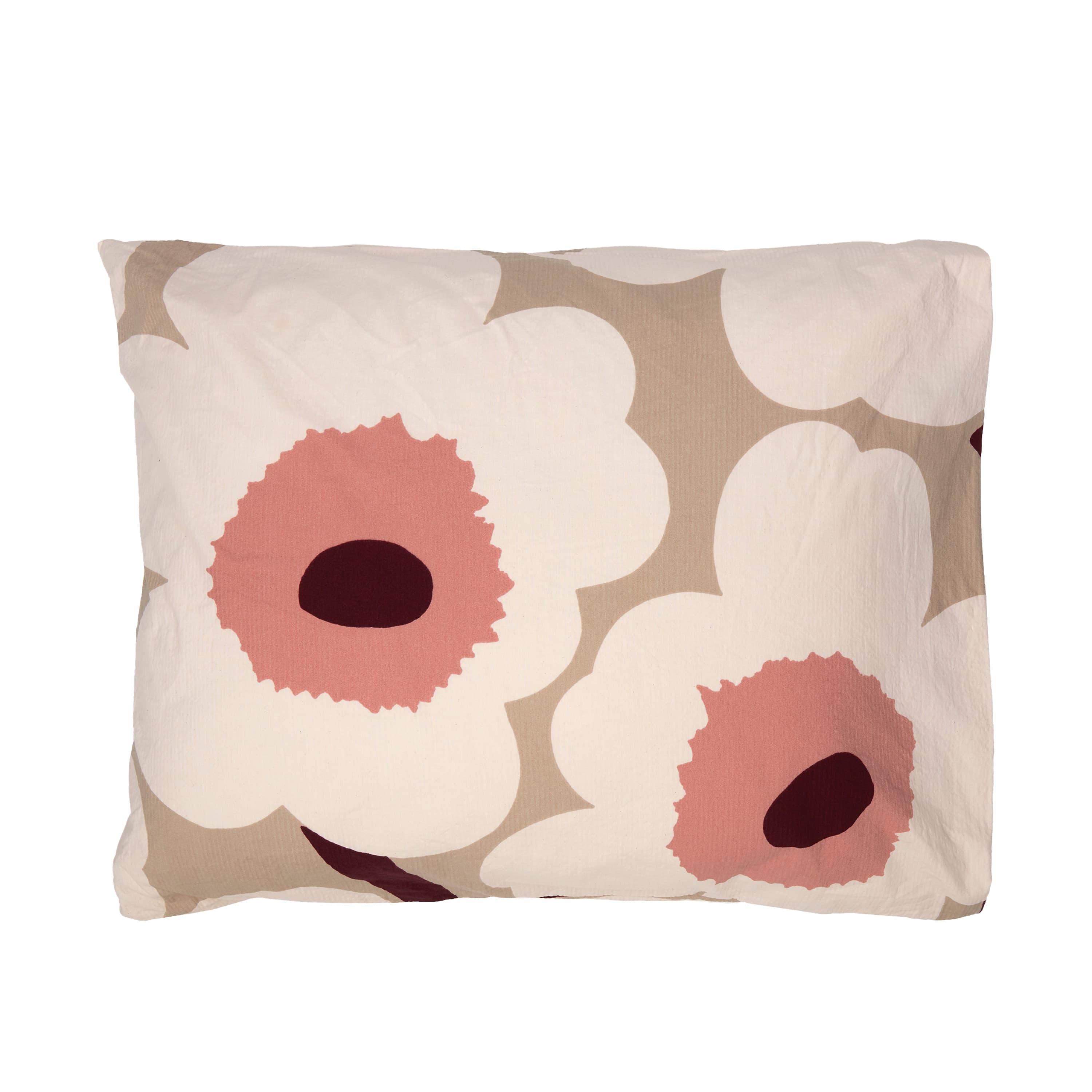 Unikko tyynyliina kreppi beige/rose 50x60