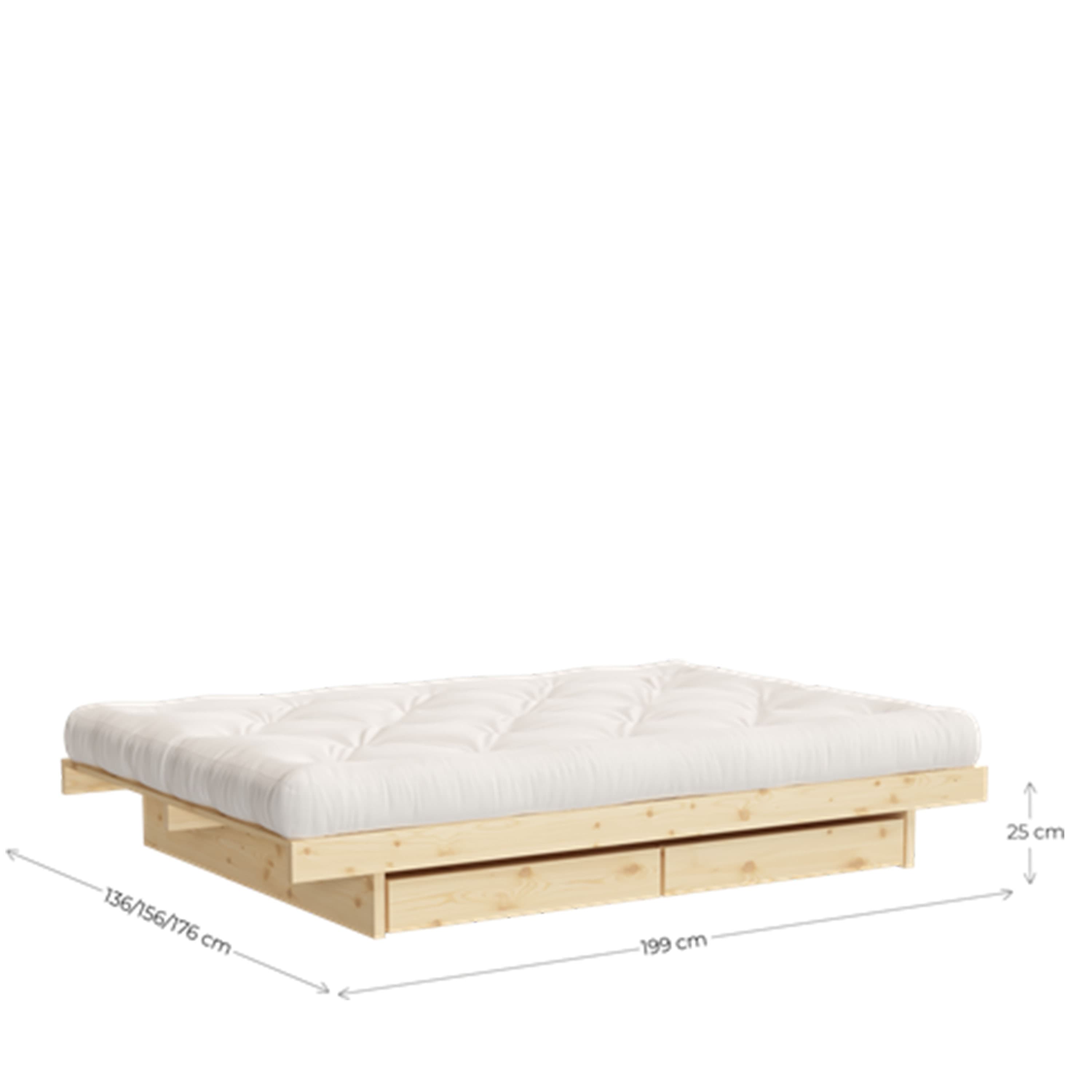 Kanso Sänkyrunko Sisältäen 4 Laatikkoa 160cm