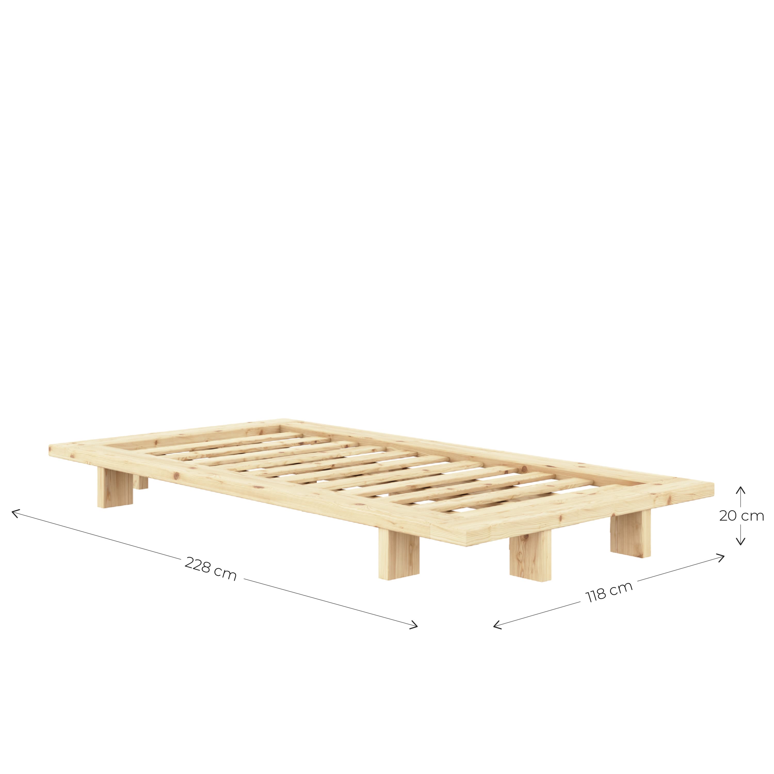 Japan Sängynrunko Luonnonväri 90 cm
