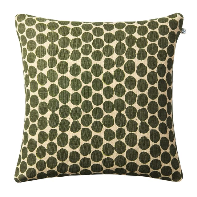 Dot Ari Tyynynpäällinen Pellava Light Beige/Cactus Green 50x50