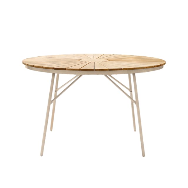 Ellen Ruokapöytä Sandy Grey/Teak Ø110